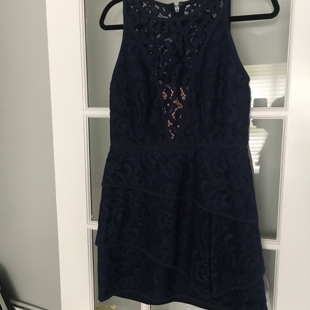 BCBG MaxAzria Navy Lace Dress